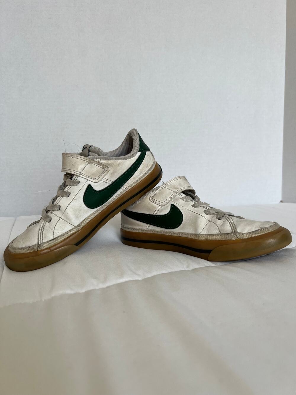 Nike Court Legacy Little Kids Shoes Size 12C White Fir Green Gum DA5381-134